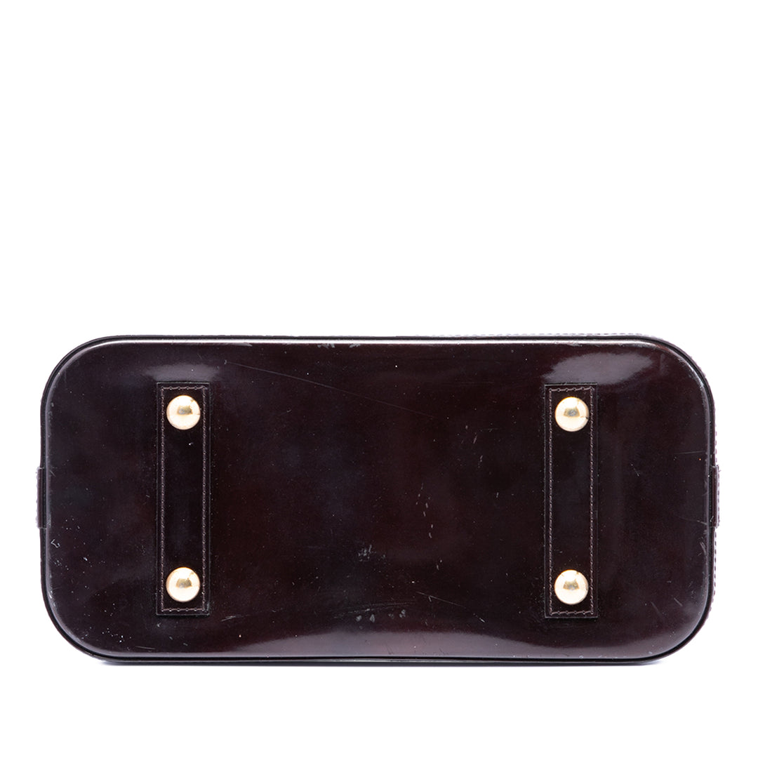 Alma PM Cuir verni Monogram Violet