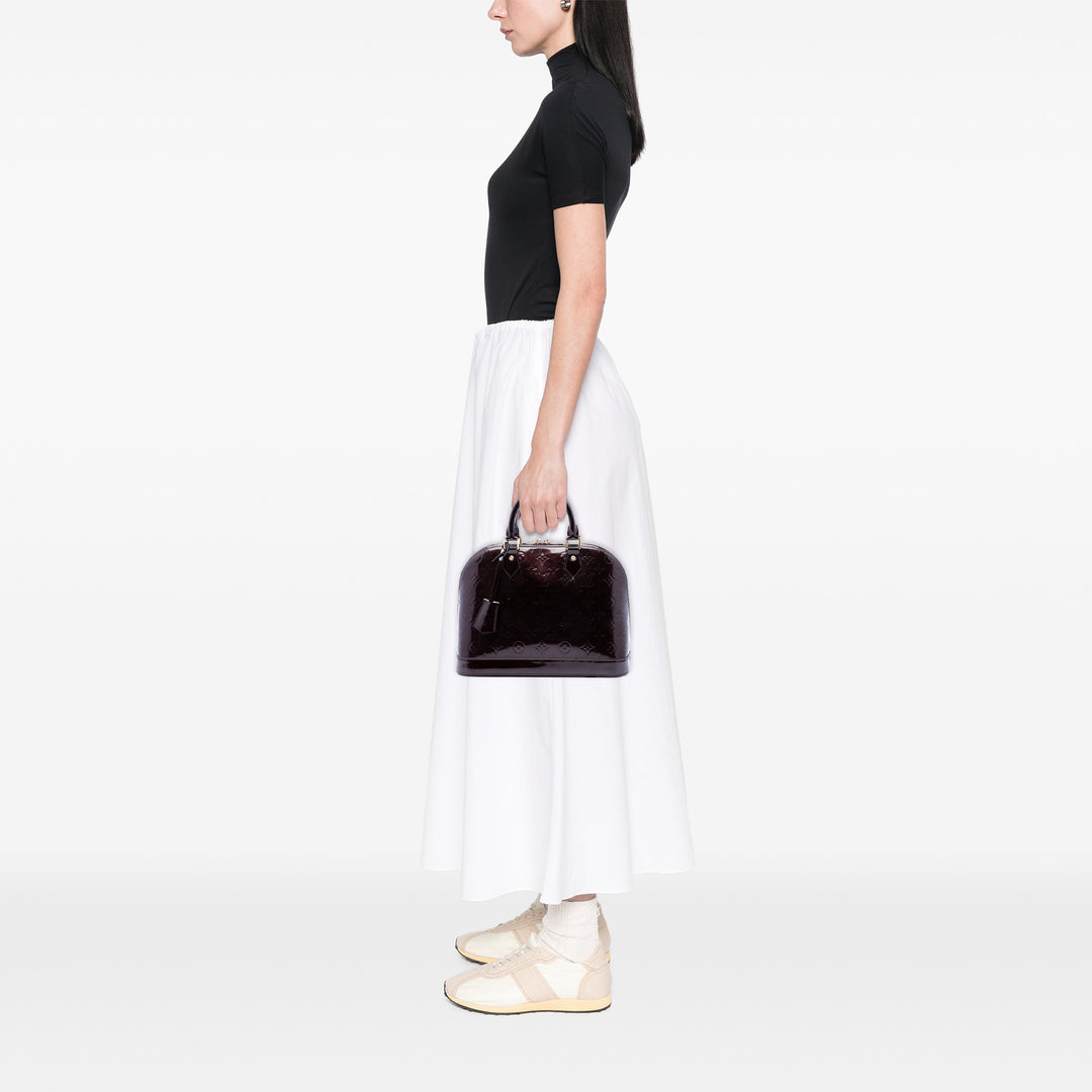 Alma PM Cuir verni Monogram Violet