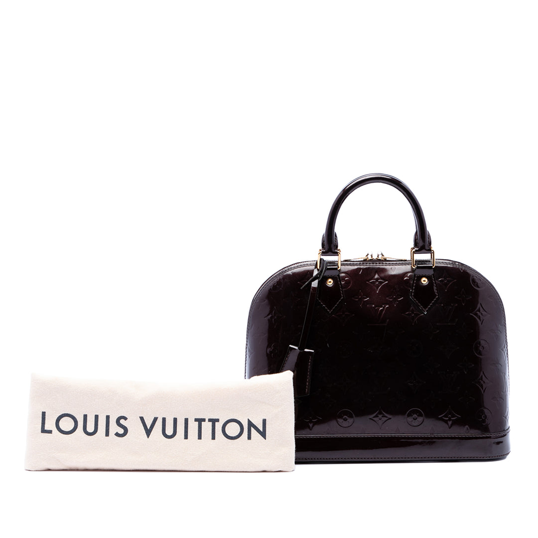 Alma PM Cuir verni Monogram Violet