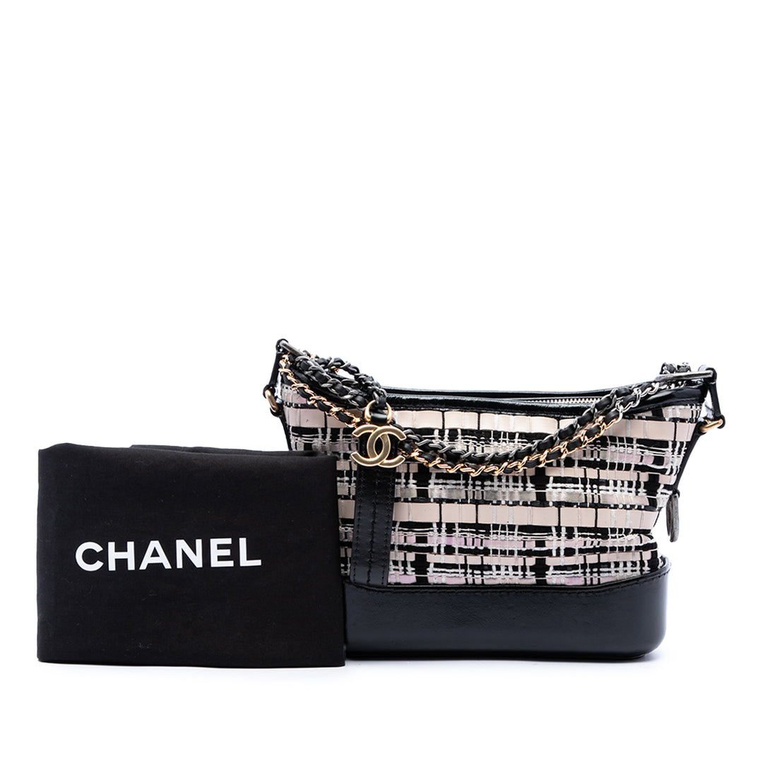 Chanel Gabrielle Sac Petit Tweed Noir – vue 7 – GABY PARIS