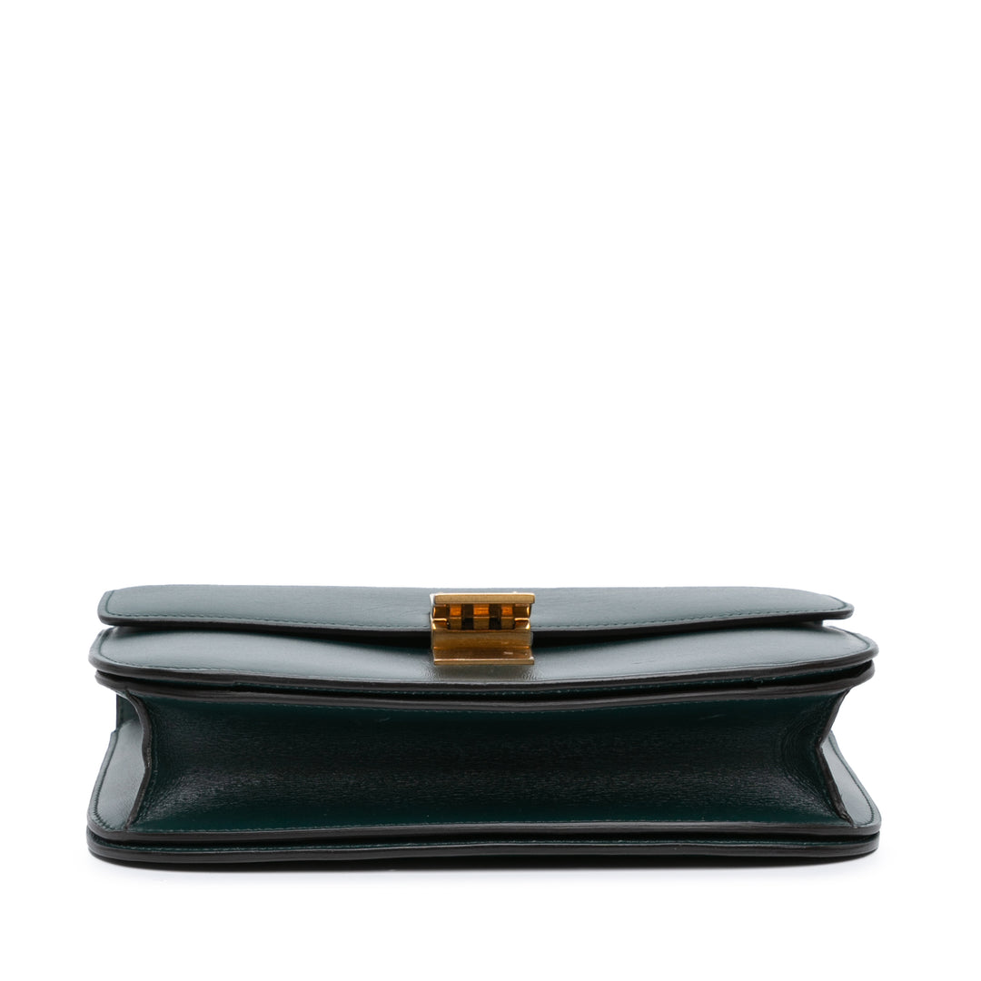 Medium Calfskin Classic Box Green - Gaby Paris