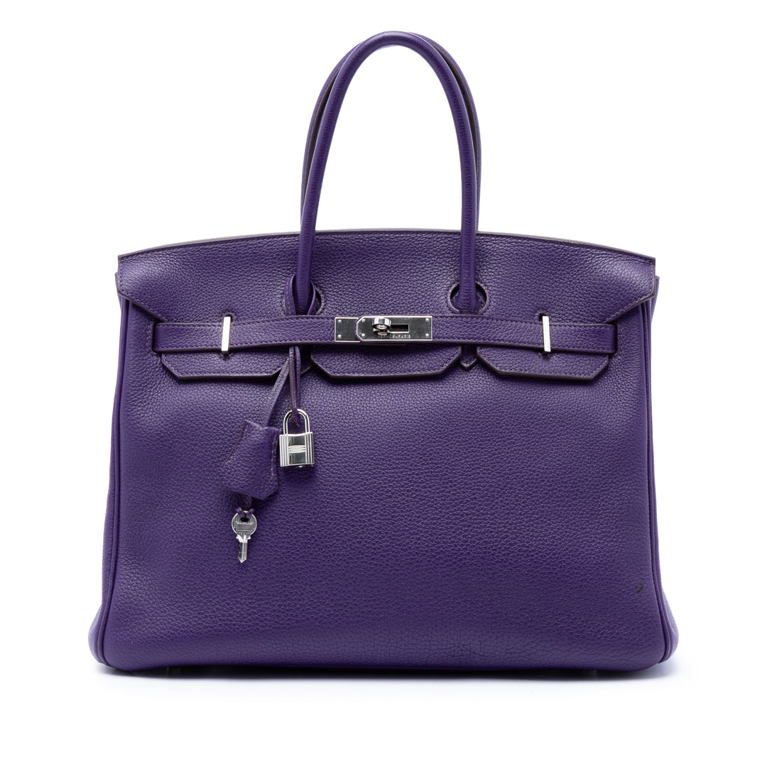 Hermès Sac à main Birkin Retourne 35 Togo Violet – vue principale – GABY PARIS