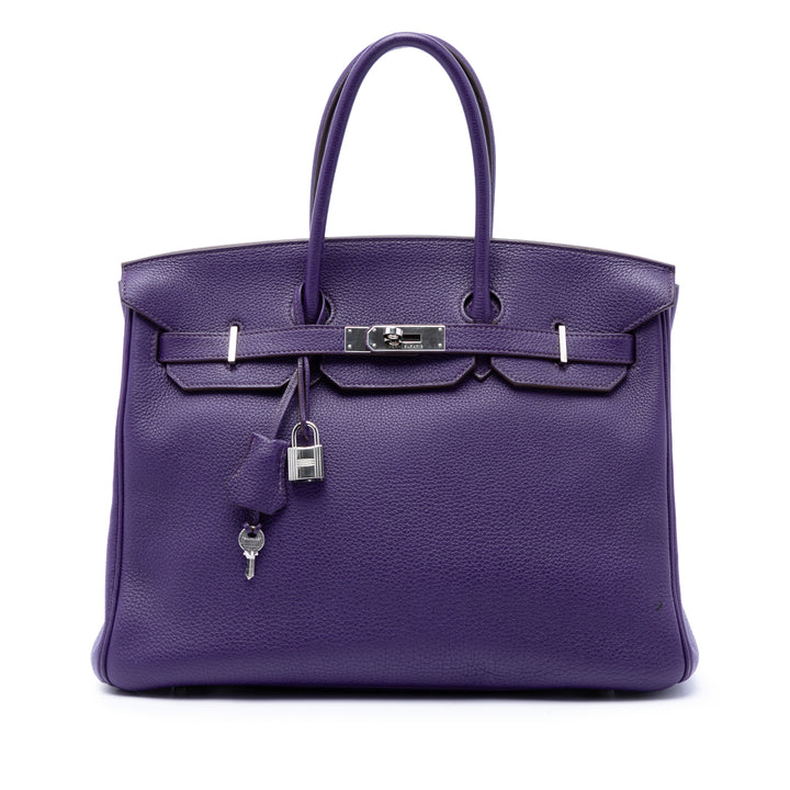 Hermès Sac à main Birkin Retourne 35 Togo Violet – vue principale – GABY PARIS