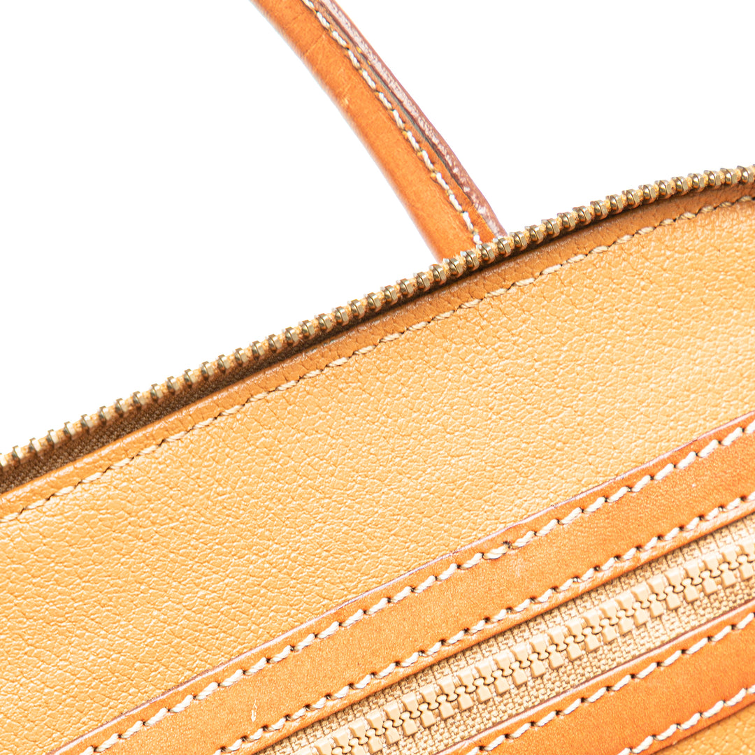 Macadam Coated Canvas Dome Satchel Brown - Gaby Paris