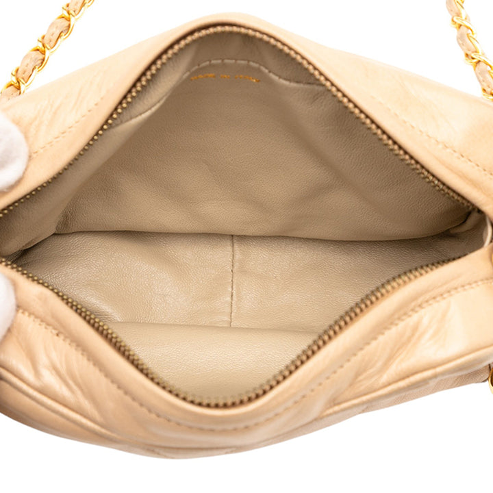 Chanel CC Quilted Cuir d’agneau Tassel Sac caméra Marron – GABY PARIS Authentique