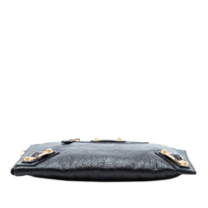 Balenciaga Cuir d’agneau Motocross Giant 12 Zip Around Flat Pochette