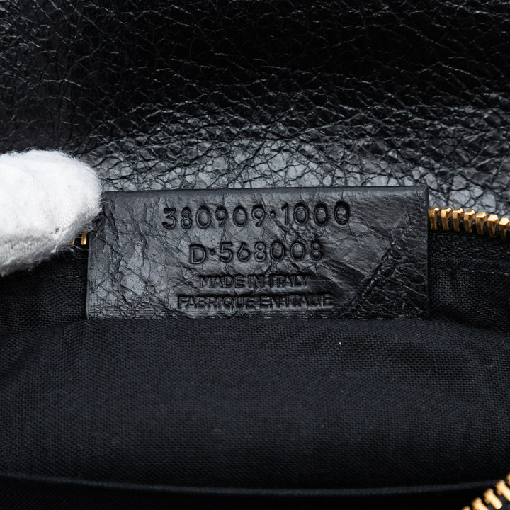 Balenciaga Cuir d’agneau Motocross Giant 12 Zip Around Flat Pochette