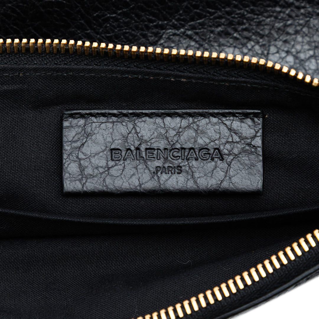 Balenciaga Cuir d’agneau Motocross Giant 12 Zip Around Flat Pochette