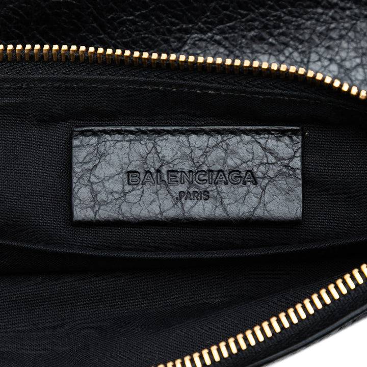 Balenciaga Cuir d’agneau Motocross Giant 12 Zip Around Flat Pochette
