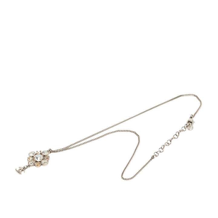 CC Brass Strass Pendant Collier Argenté