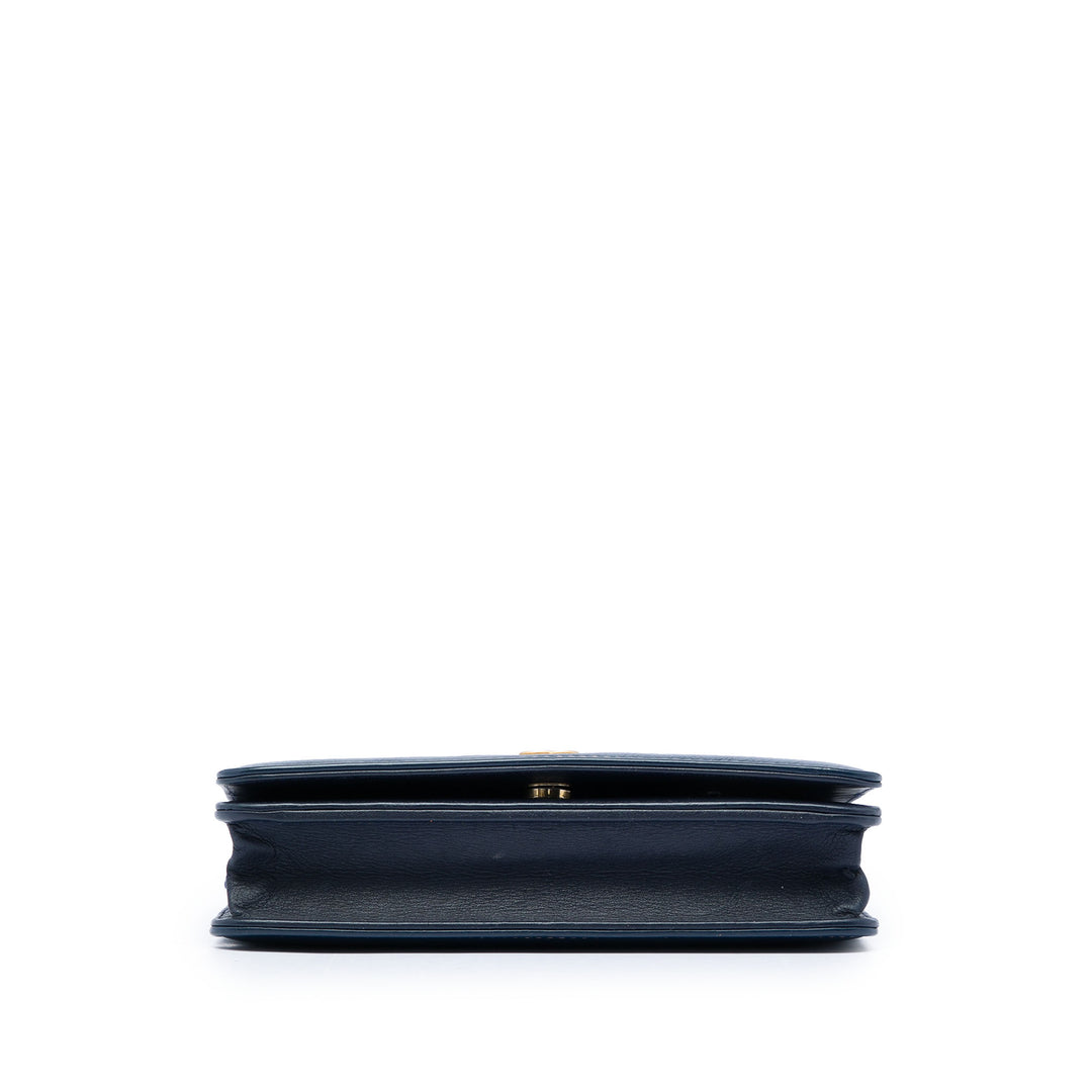 Chanel Printed Jean et Cuir de veau Gabrielle Wallet on Chain