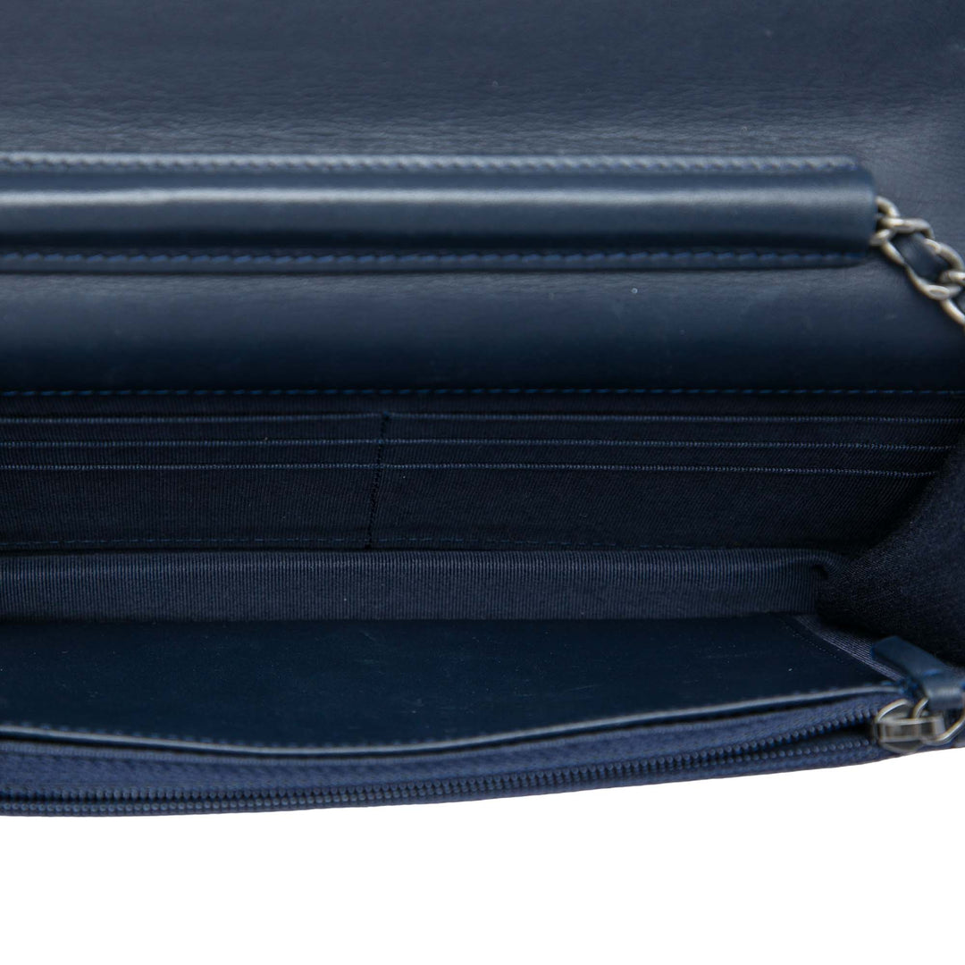 Chanel Printed Jean et Cuir de veau Gabrielle Wallet on Chain
