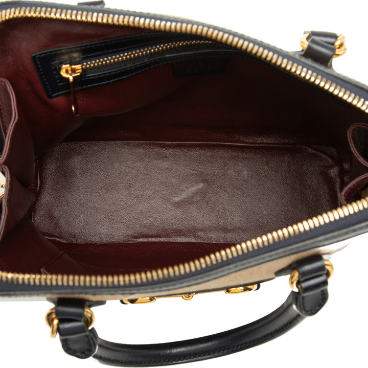 Gucci Small Toile Horsebit 1955 Sac