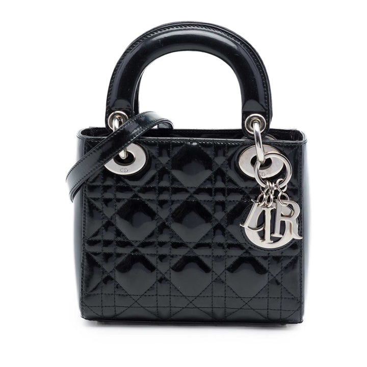 Dior Mini Cuir verni Cannage Lady Dior