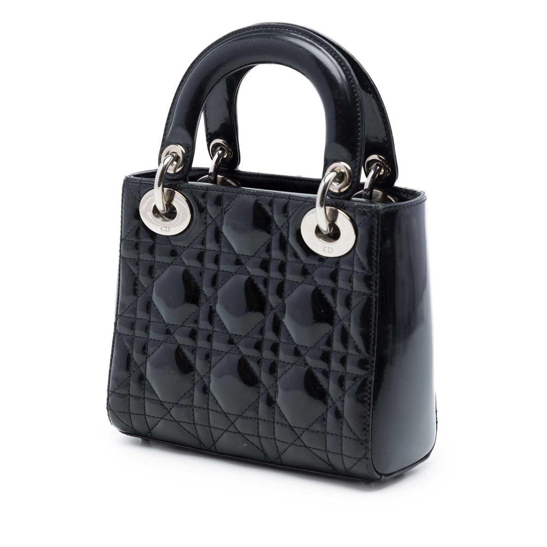 Dior Mini Cuir verni Cannage Lady Dior
