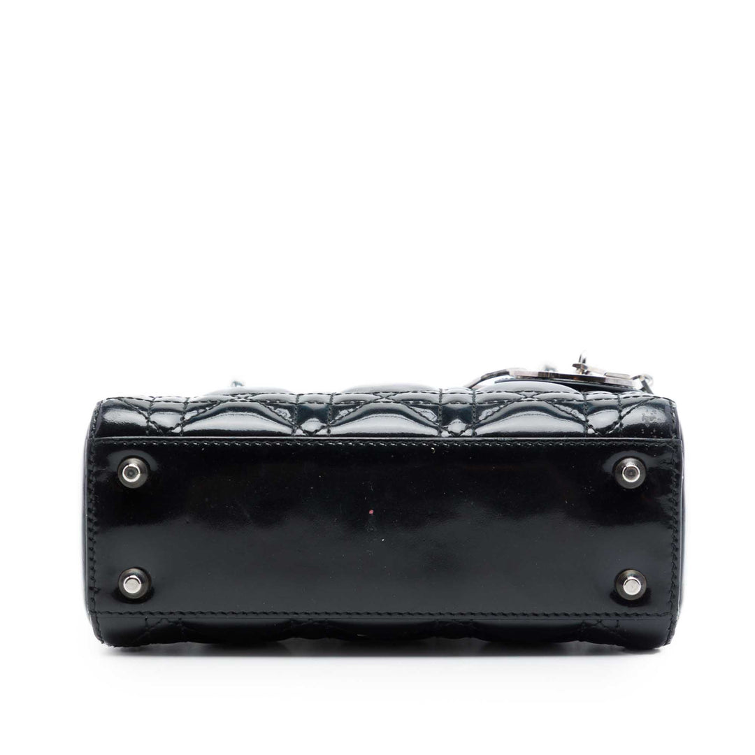 Dior Mini Cuir verni Cannage Lady Dior