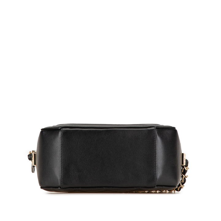 Chanel CC Matelassé Octagon Camera Étui Cuir d'agneau
