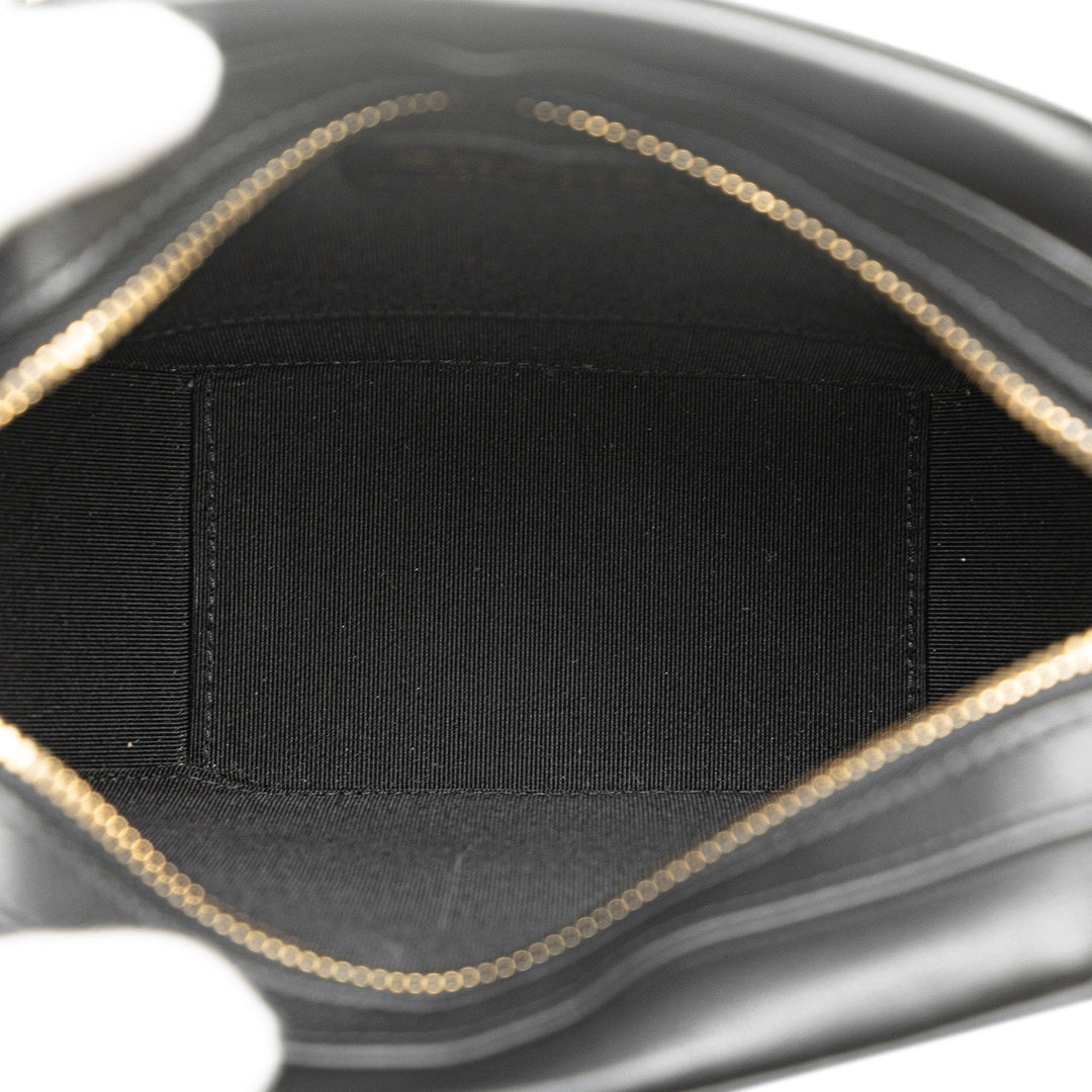 Chanel CC Matelassé Octagon Camera Étui Cuir d'agneau