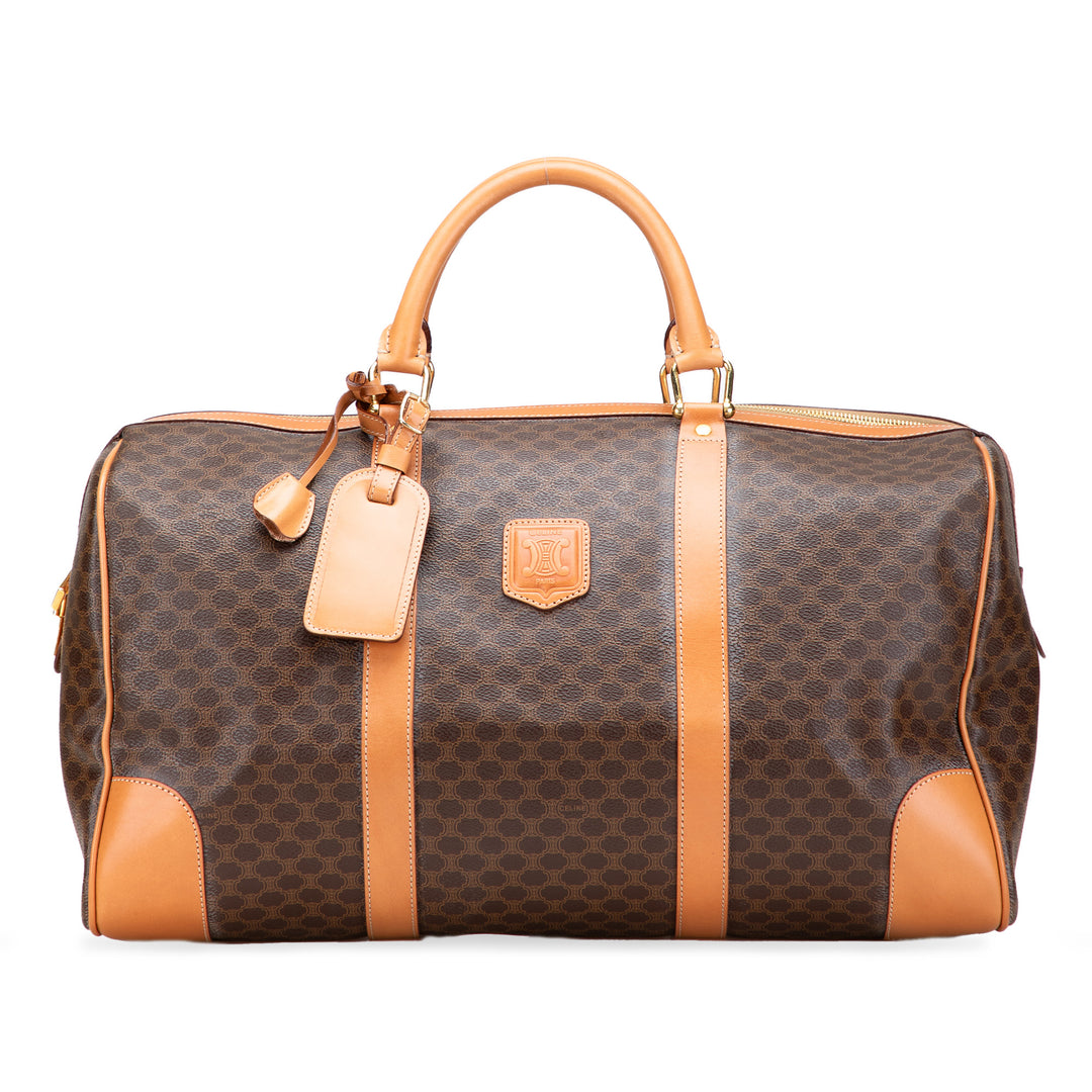 Macadam Coated Canvas Travel Bag Brown - Gaby Paris