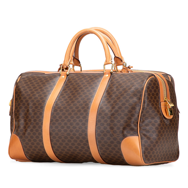 Macadam Coated Canvas Travel Bag Brown - Gaby Paris
