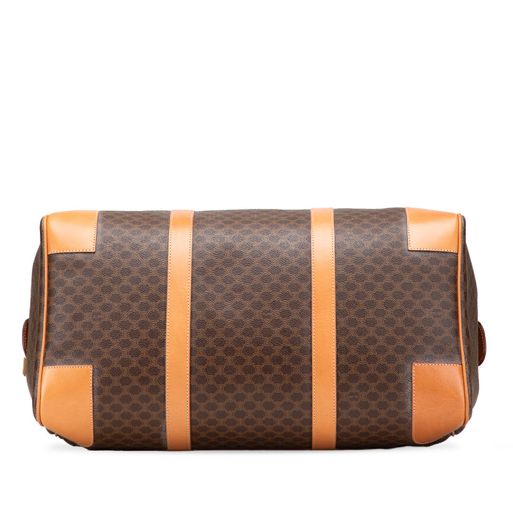 Macadam Coated Canvas Travel Bag Brown - Gaby Paris