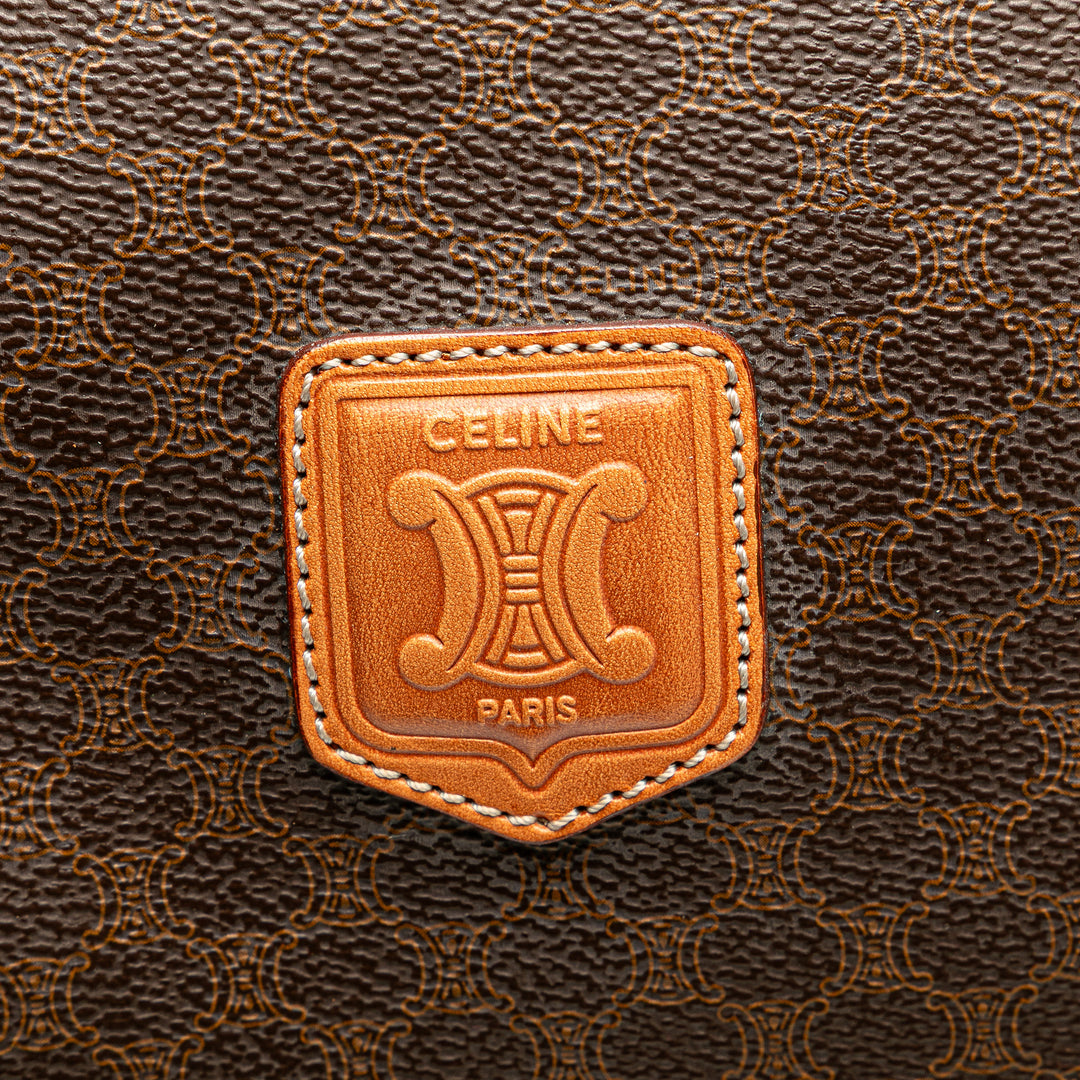 Macadam Coated Canvas Travel Bag Brown - Gaby Paris