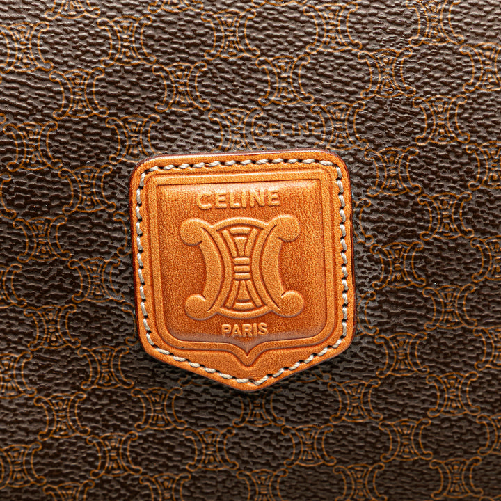 Macadam Coated Canvas Travel Bag Brown - Gaby Paris