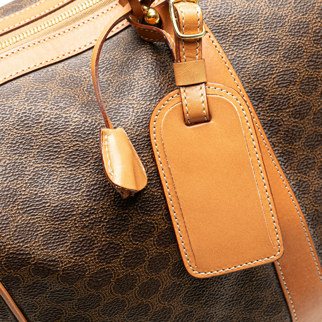 Macadam Coated Canvas Travel Bag Brown - Gaby Paris