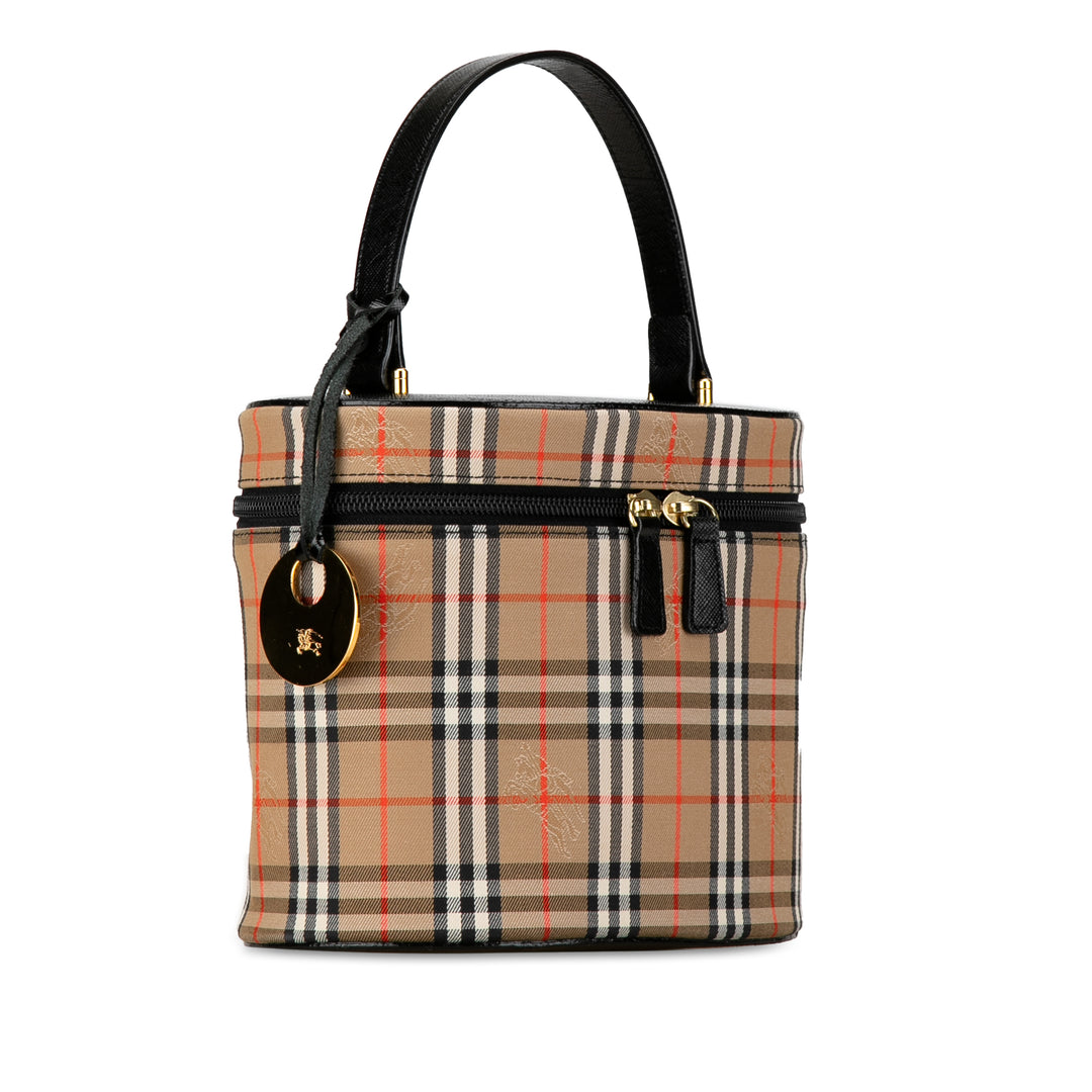 Haymarket Check Vanity Bag Brown - Gaby Paris