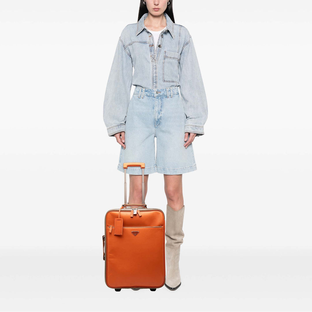 Prada Saffiano Carry On Trolley Suitcase