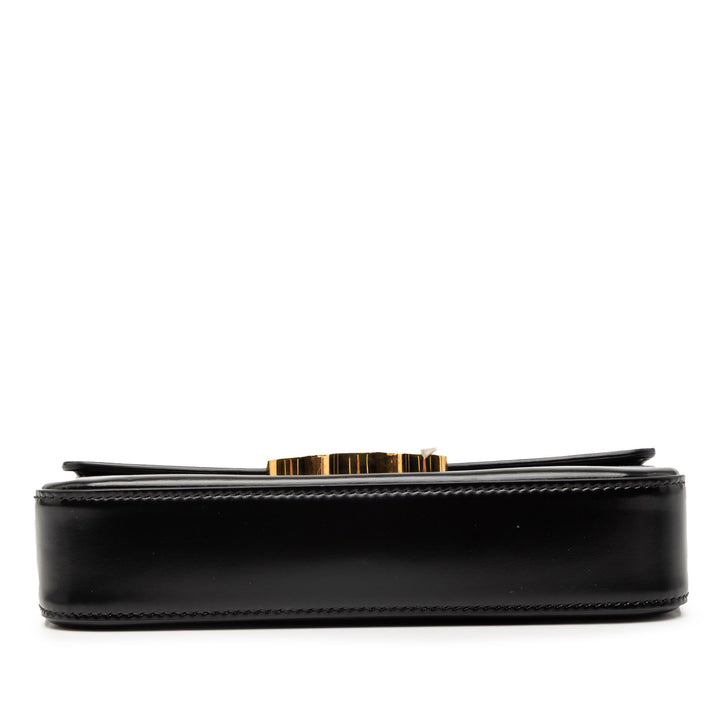 Celine brillant Cuir de veau Claude Chain Sac bandoulière