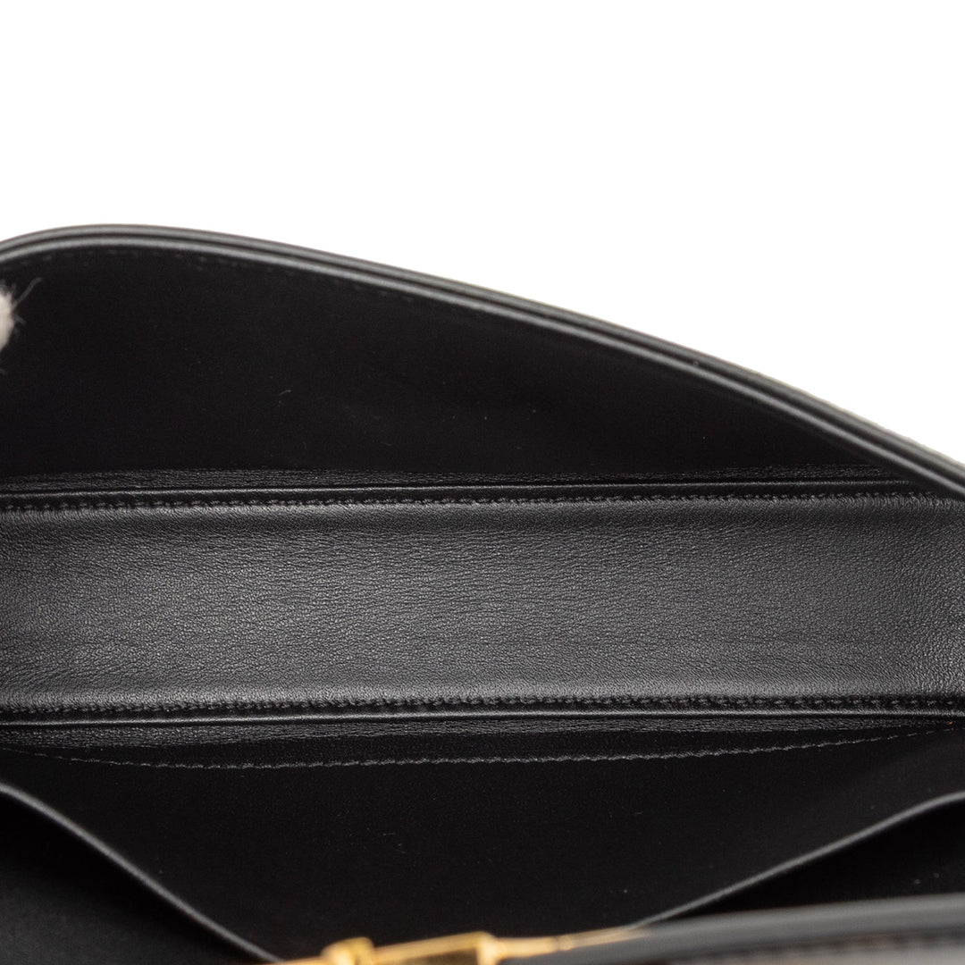 Celine brillant Cuir de veau Claude Chain Sac bandoulière