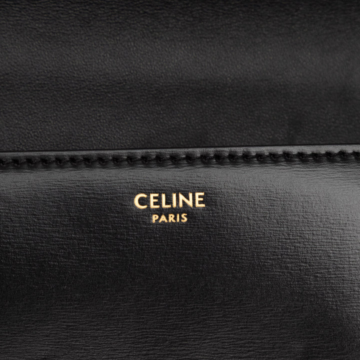 Celine brillant Cuir de veau Claude Chain Sac bandoulière