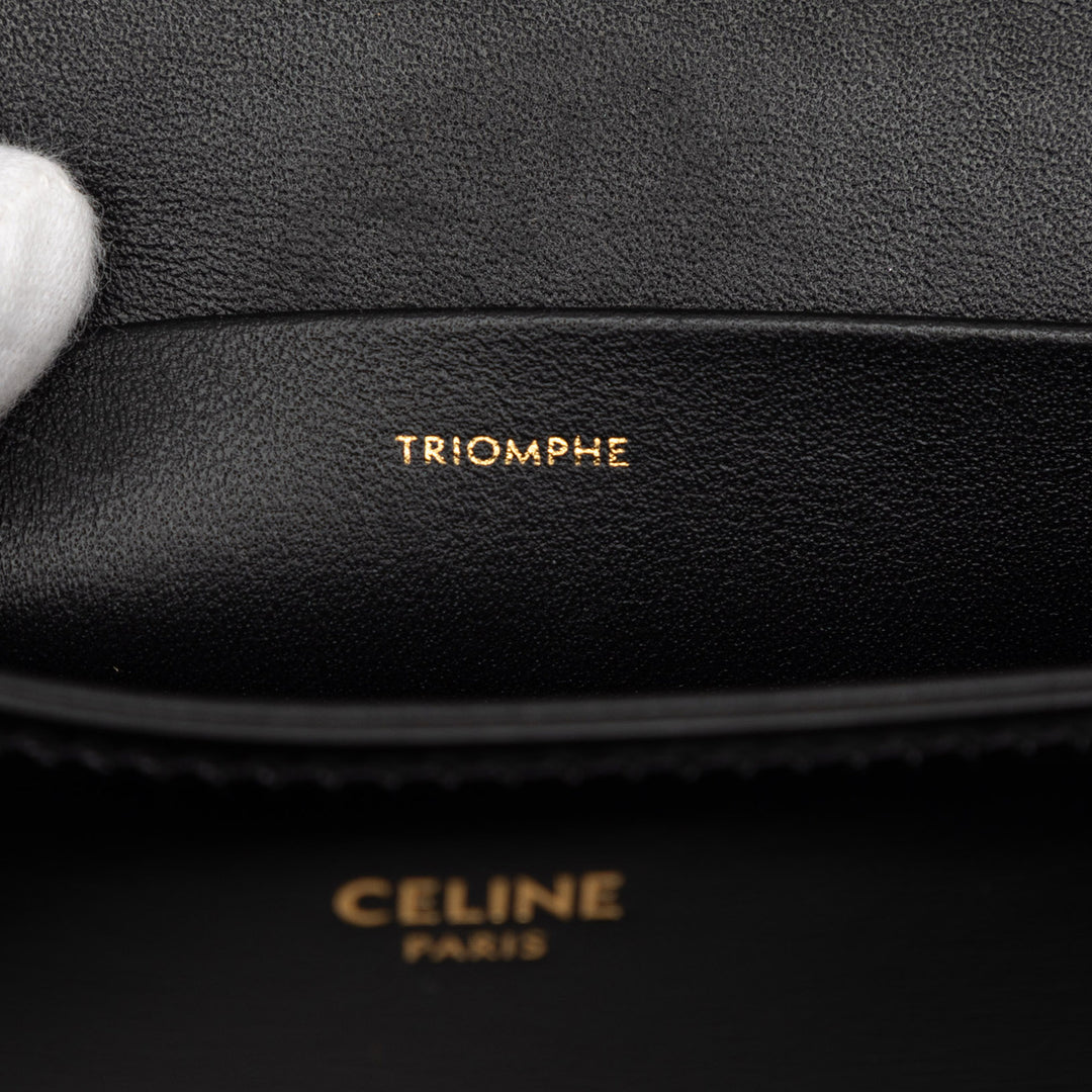 Celine brillant Cuir de veau Claude Chain Sac bandoulière