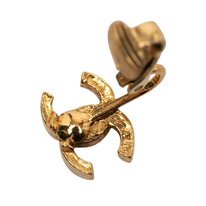 Chanel CC plaqué À clip Boucles d'oreilles Métal