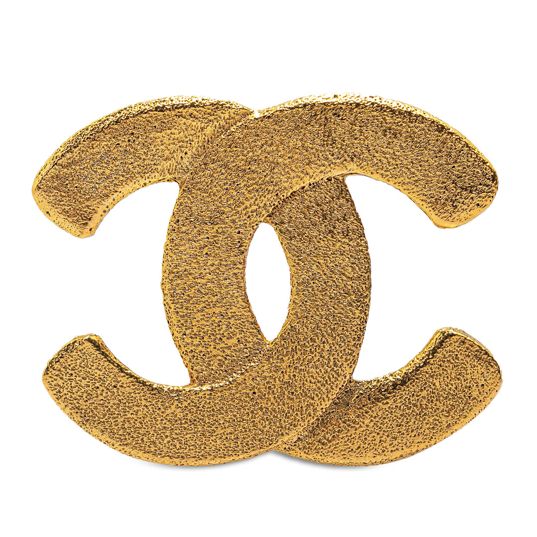 Gold Plated CC Brooch Gold - Gaby Paris