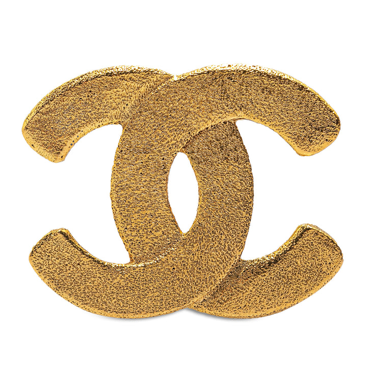 Gold Plated CC Brooch Gold - Gaby Paris