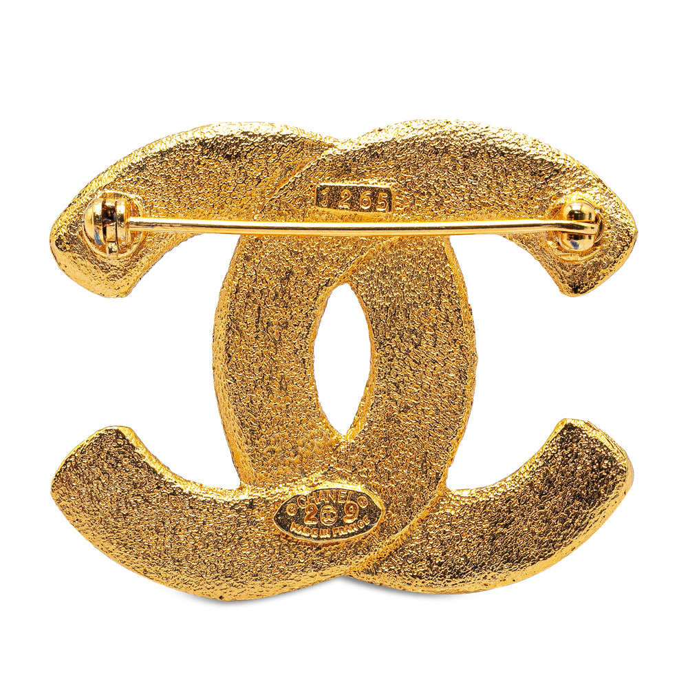 Gold Plated CC Brooch Gold - Gaby Paris