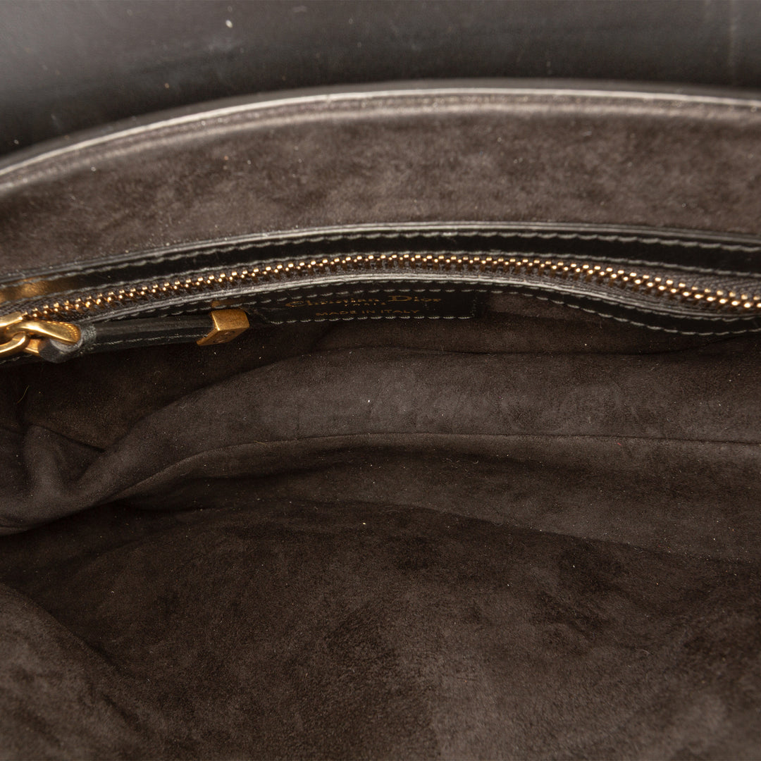 Saddle Sac Cuir de veau lisse Noir
