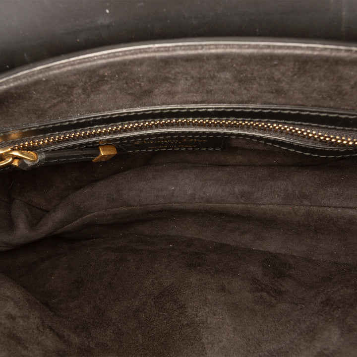 Saddle Sac Cuir de veau lisse Noir