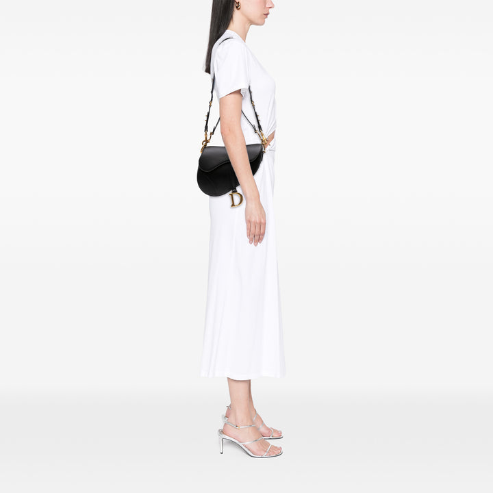 Saddle Sac Cuir de veau lisse Noir