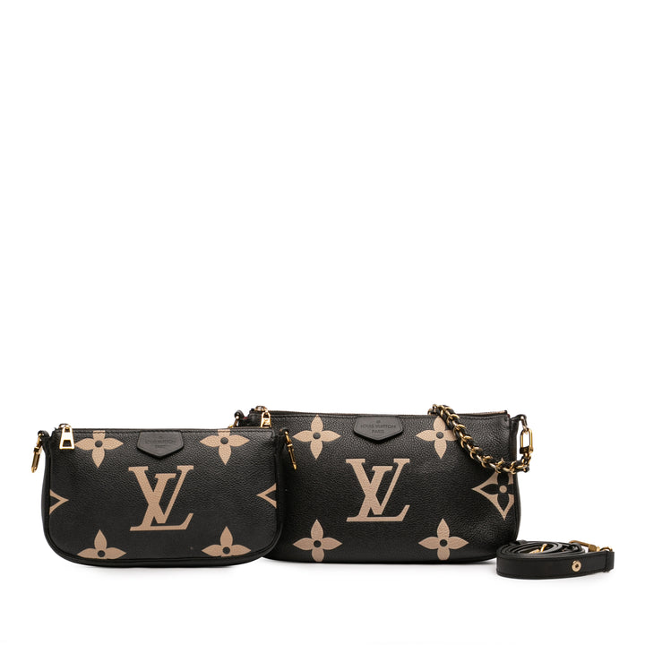Giant Empreinte Bicolore Multi Pochette Accessoires Monogram Noir