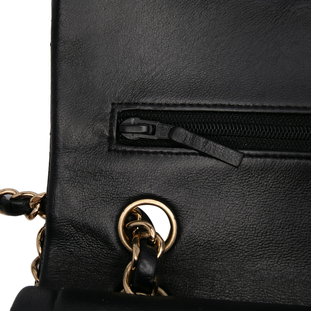 Chanel Small Classic Cuir d’agneau Double rabat Noir – GABY PARIS Authentique