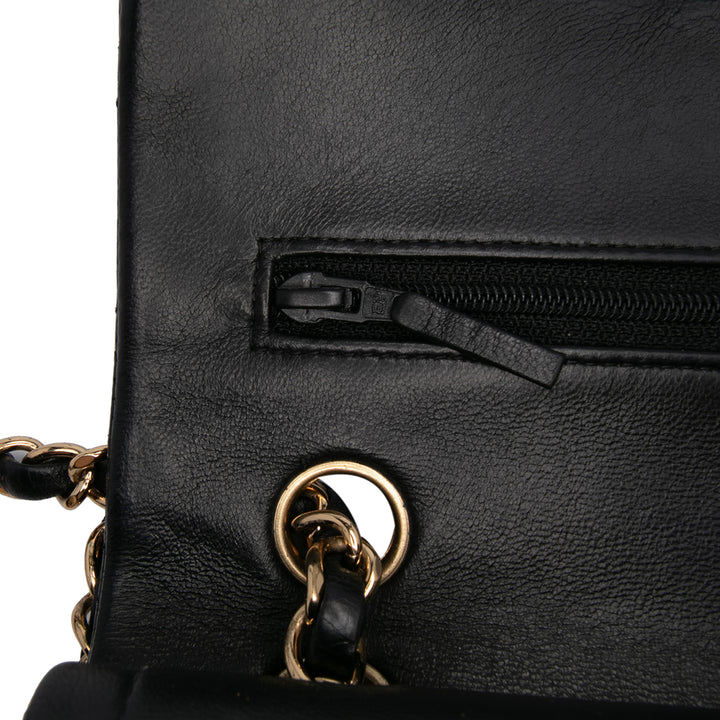 Chanel Small Classic Cuir d’agneau Double rabat Noir – GABY PARIS Authentique