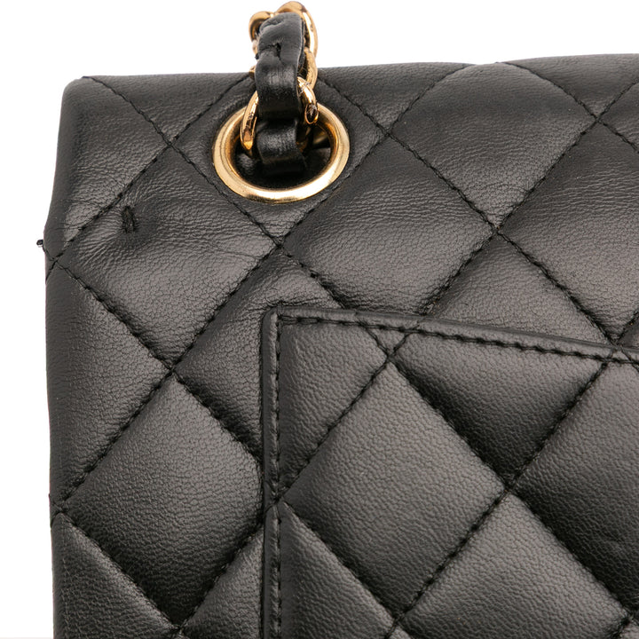 Chanel Small Classic Cuir d’agneau Double rabat Noir – GABY PARIS Authentique