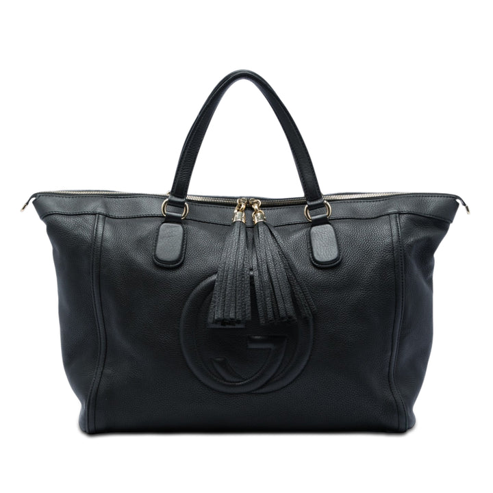Soho Working Cabas Grand Cuir de veau Noir