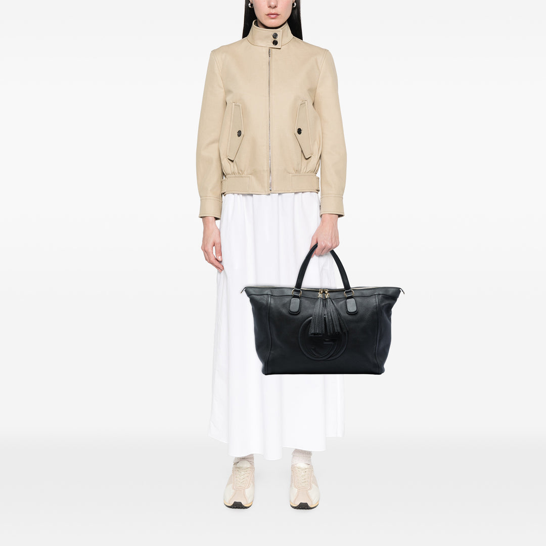 Soho Working Cabas Grand Cuir de veau Noir