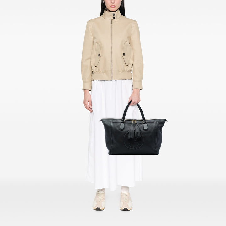 Soho Working Cabas Grand Cuir de veau Noir