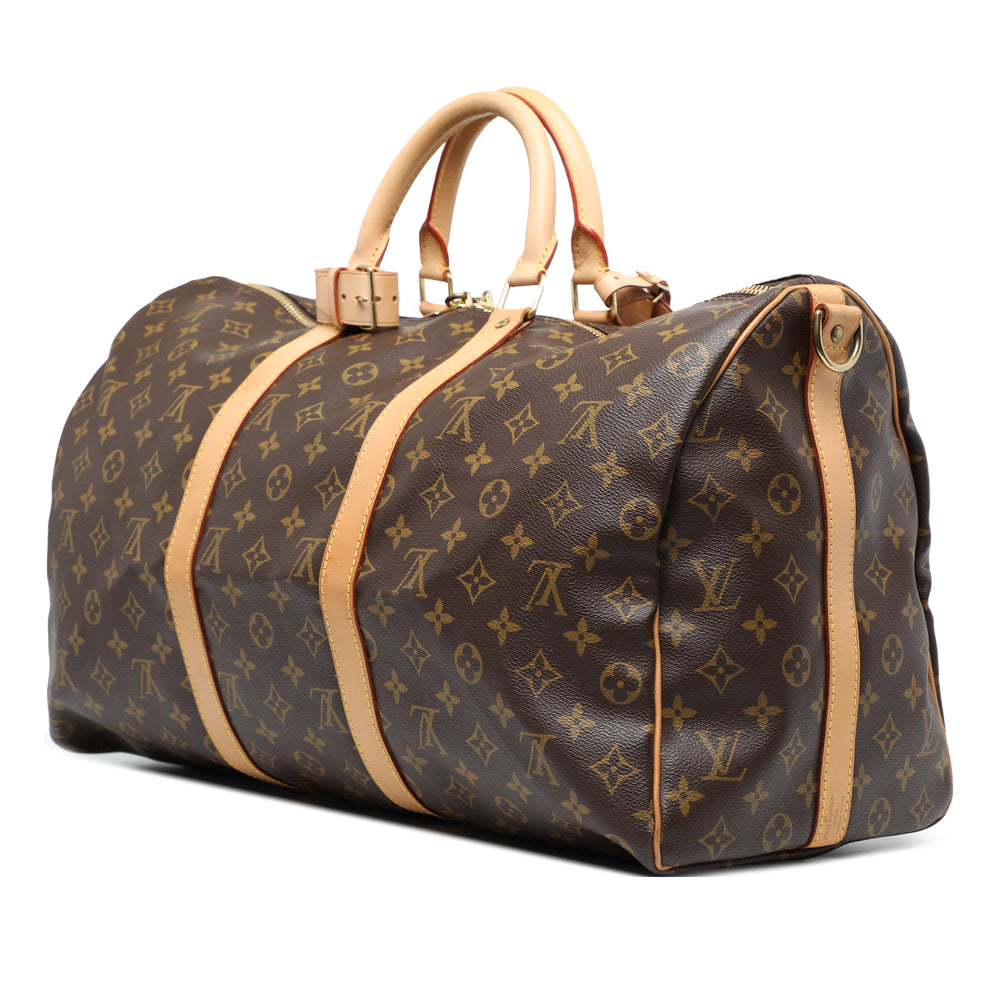 Louis Vuitton Monogram Keepall Bandouliere 50 Marron – GABY PARIS Authentique