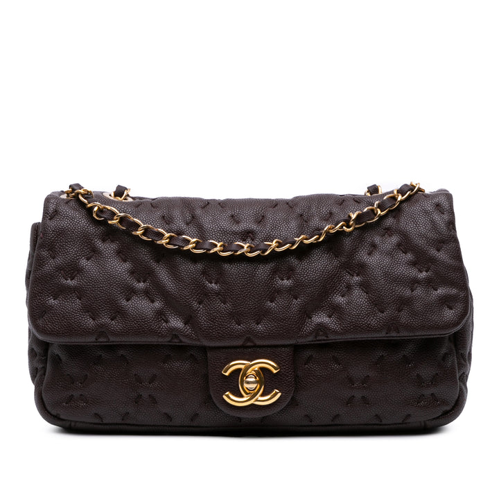 Caviar Wild Stitch Flap Brown - Gaby Paris